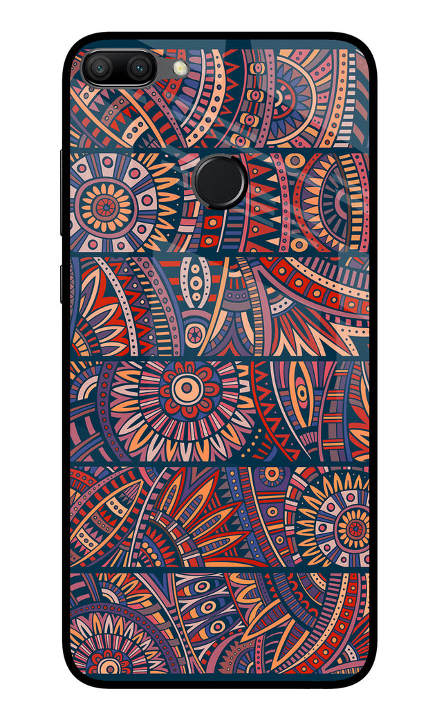 African Culture Design Honor 9N Glass Case Back Cover by Casekaro