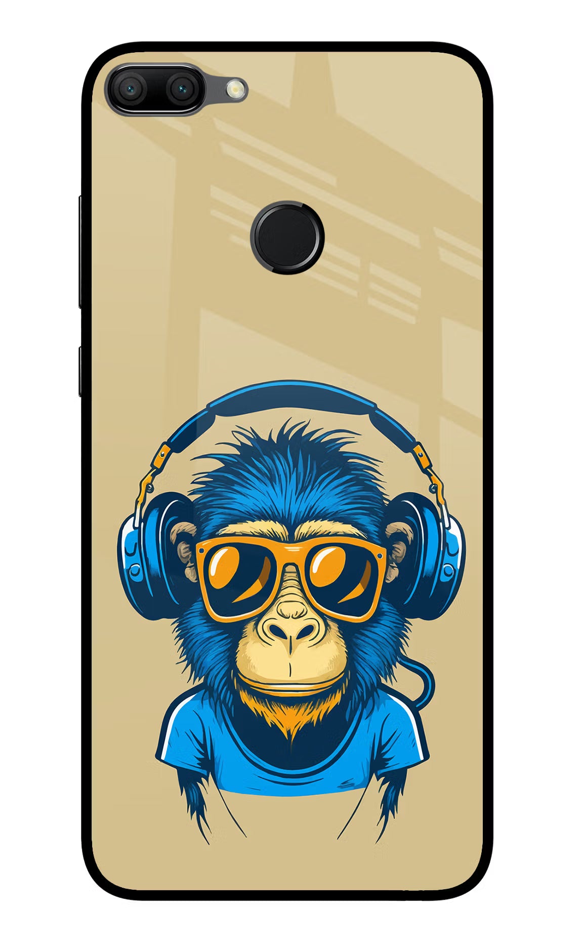 Monkey Headphone Honor 9N Glass Case