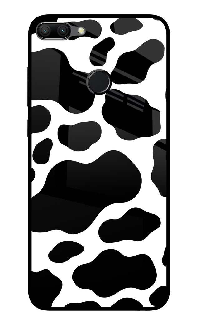 Cow Spots Honor 9N Glass Case Back Cover by Casekaro