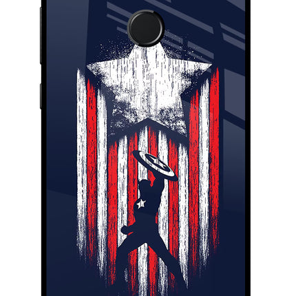Captain America Marvel Art Honor 9N Glass Case Back Cover by Casekaro