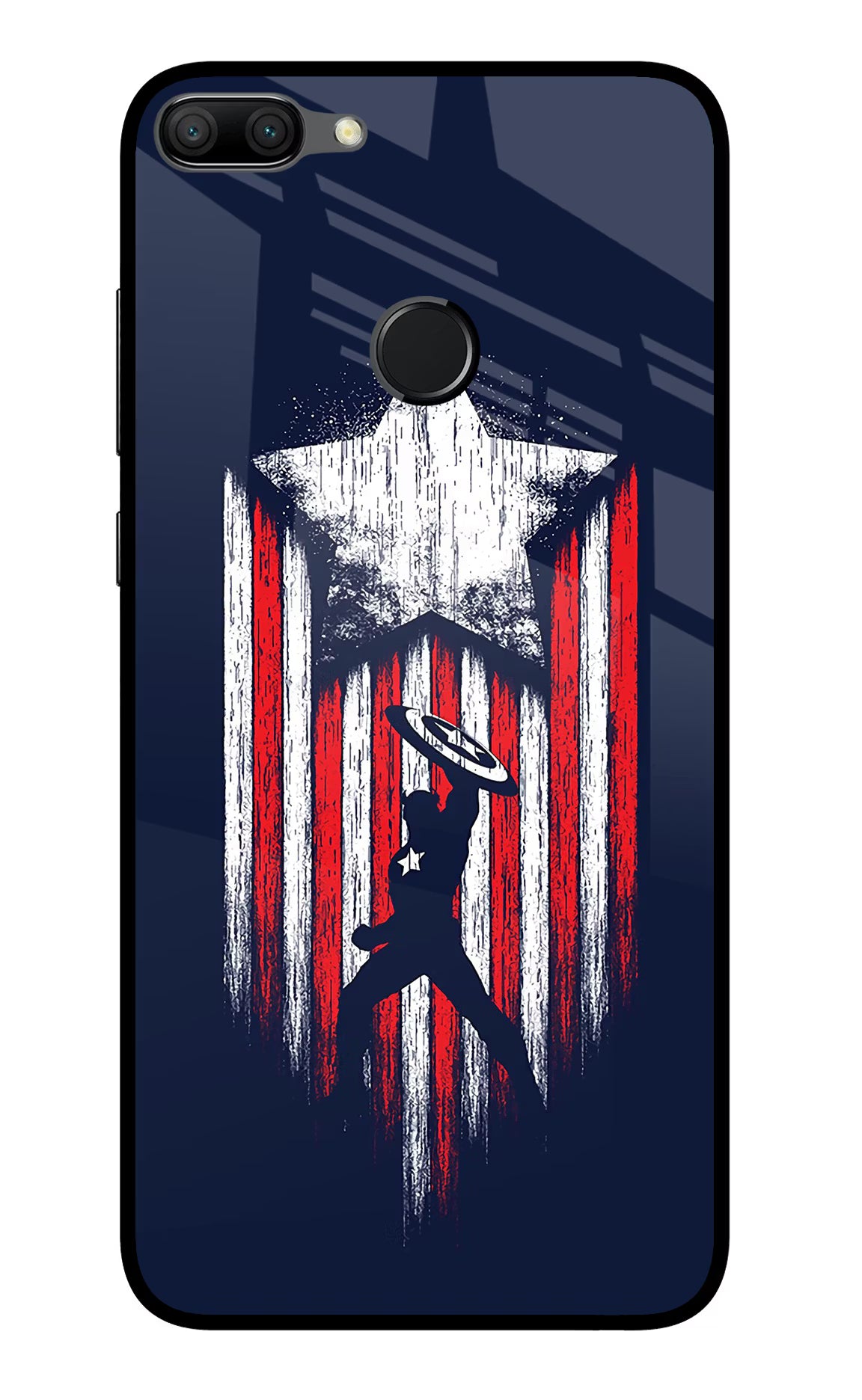 Captain America Marvel Art Honor 9N Glass Case Back Cover by Casekaro