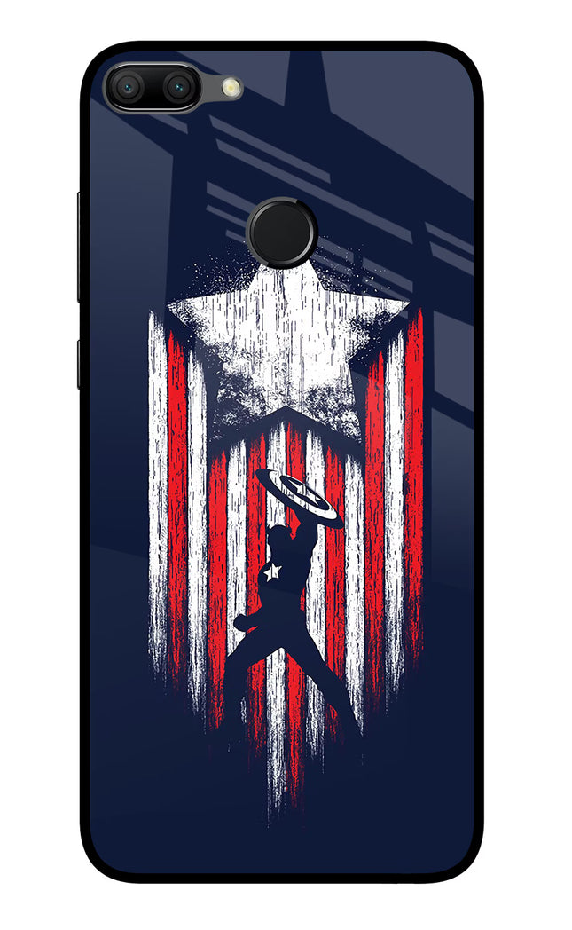 Captain America Marvel Art Honor 9N Glass Case Back Cover by Casekaro