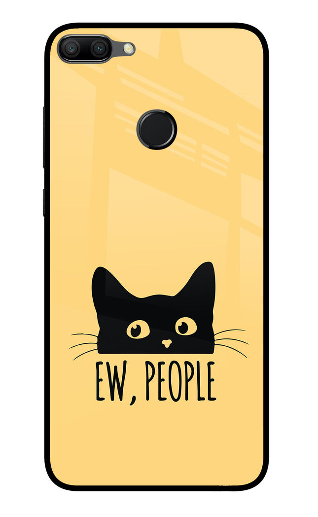 Ew People Catitude Honor 9N Glass Case Back Cover by Casekaro