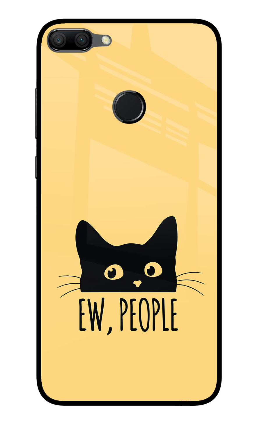 Ew People Catitude Honor 9N Back Cover, Glass case
