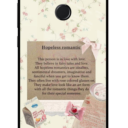 Hopeless Romantic Honor 9N Glass Case Back Cover by Casekaro