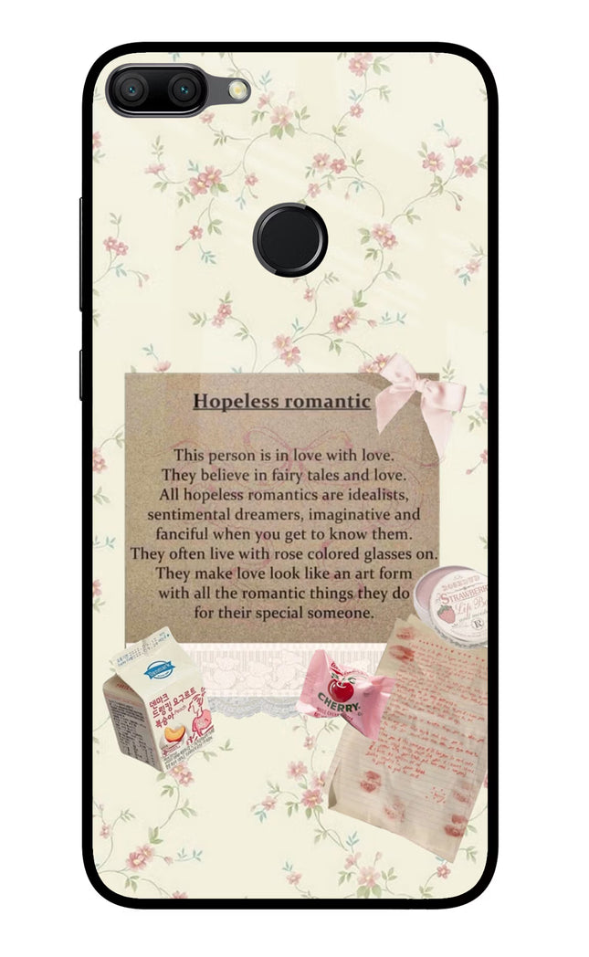 Hopeless Romantic Honor 9N Glass Case Back Cover by Casekaro