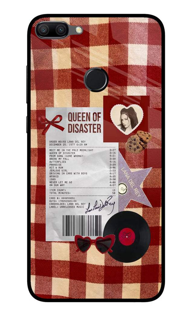 Queen of Disaster Honor 9N Glass Case Back Cover by Casekaro