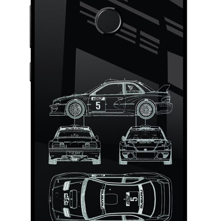 WRC'99 Honor 9N Glass Case Back Cover by Casekaro