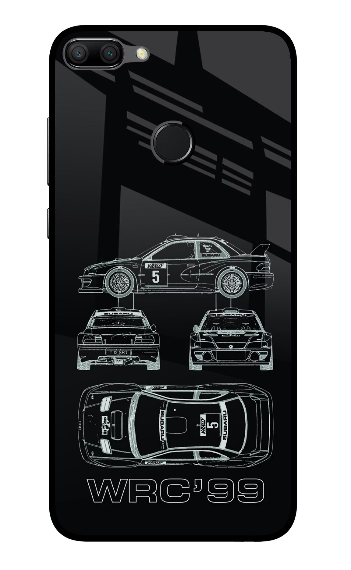 WRC'99 Honor 9N Glass Case Back Cover by Casekaro