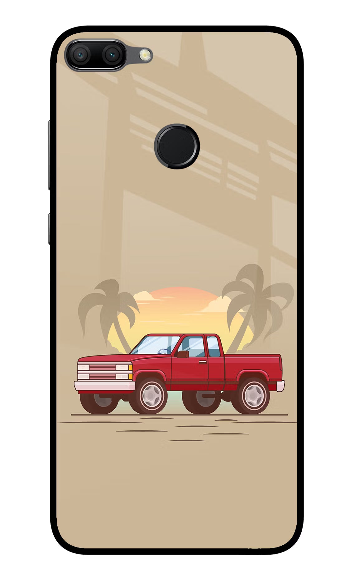 Desert Classic Drive Honor 9N Glass Case Back Cover by Casekaro