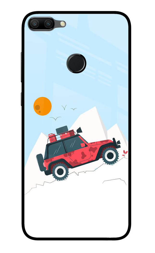 Mountain Trail Beast Honor 9N Glass Case Back Cover by Casekaro