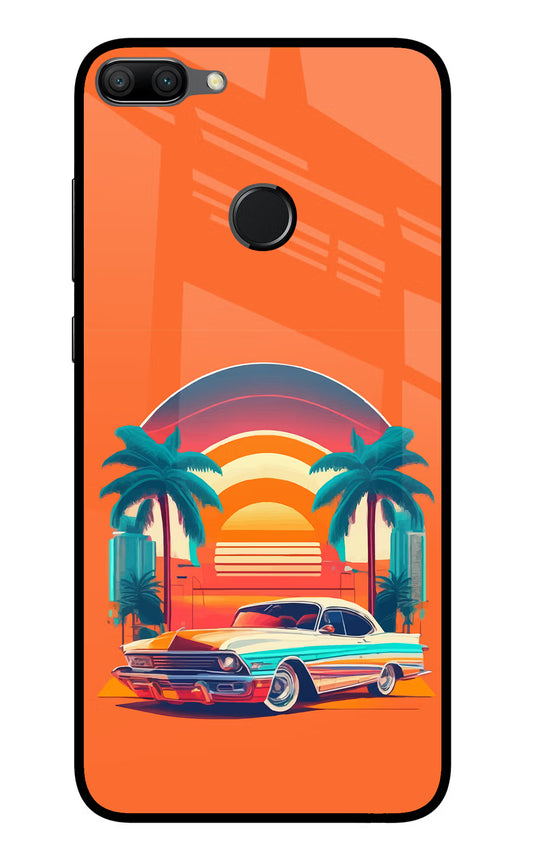 Palm Drive 80s Honor 9N Glass Case