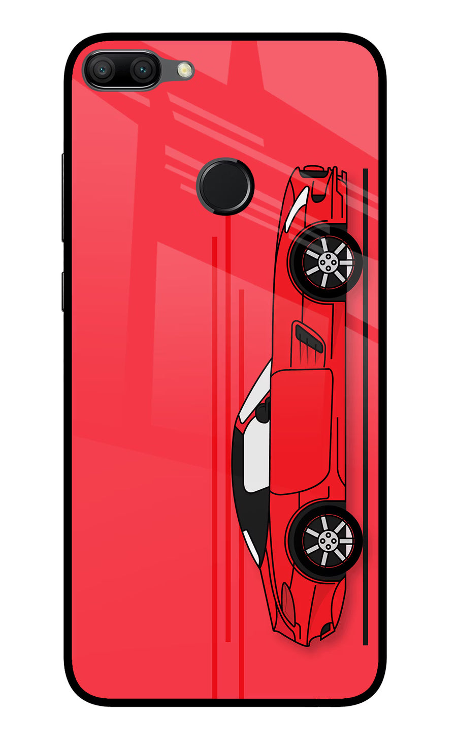 Red Velocity Honor 9N Back Cover, Glass case