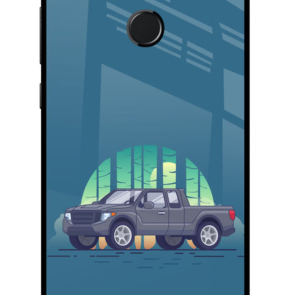 Retro Garage Vibe Honor 9N Glass Case Back Cover by Casekaro