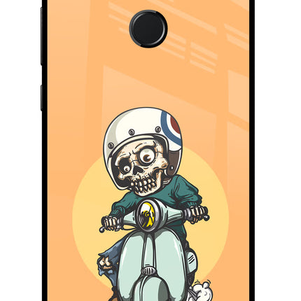 Undead Biker Honor 9N Glass Case Back Cover by Casekaro