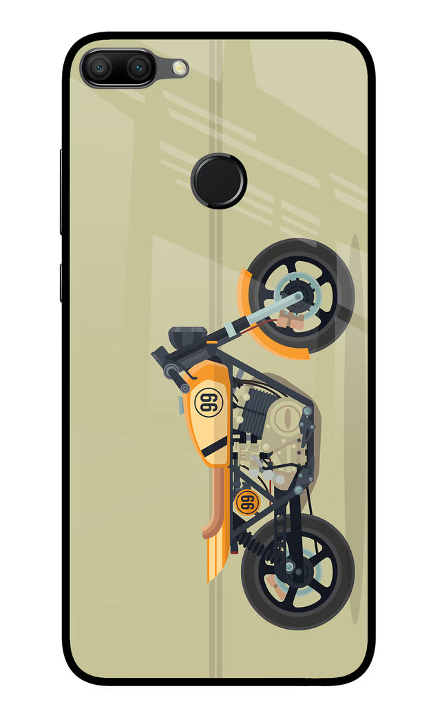 Vertical Speedster Honor 9N Glass Case Back Cover by Casekaro