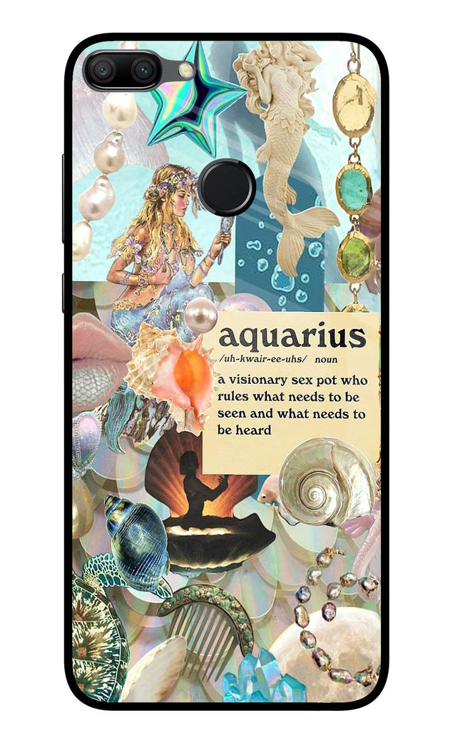 Aquarius Zodiac Honor 9N Glass Case Back Cover by Casekaro