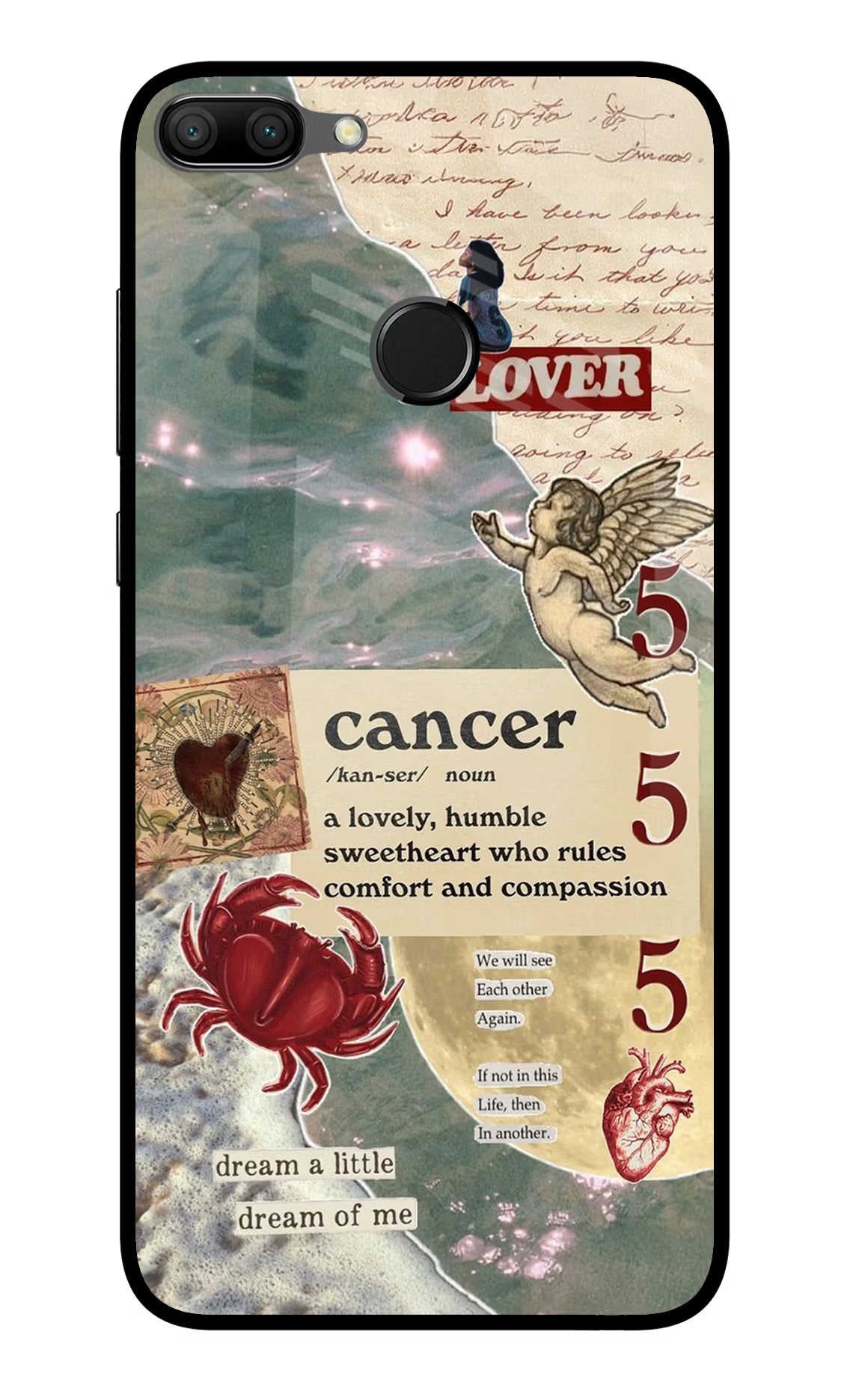 Cancer Zodiac Honor 9N Glass Case