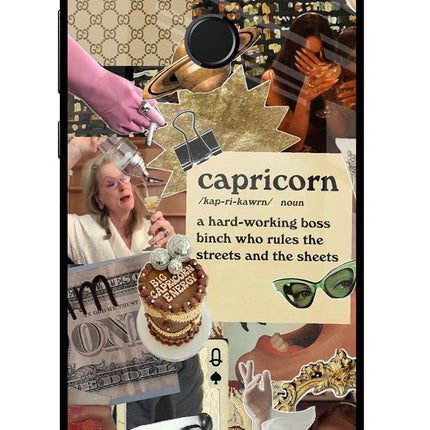 Capricorn Zodiac Honor 9N Glass Case Back Cover by Casekaro