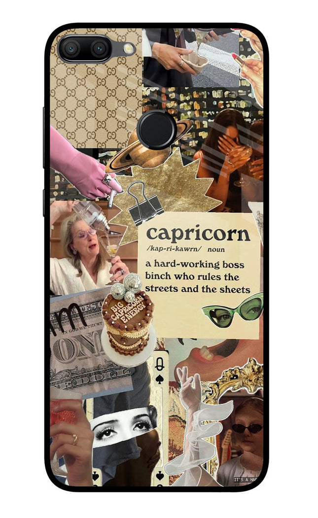Capricorn Zodiac Honor 9N Glass Case Back Cover by Casekaro