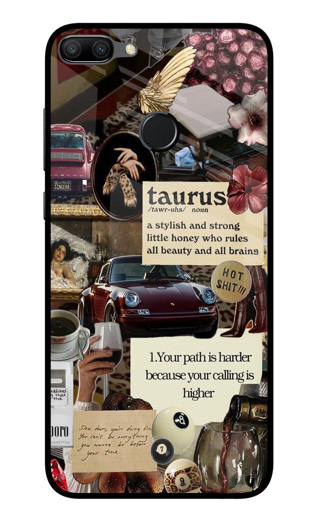 Taurus Zodiac Honor 9N Glass Case Back Cover by Casekaro