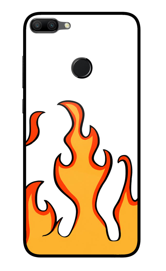 Fired Up – White Honor 9N Glass Case Back Cover by Casekaro