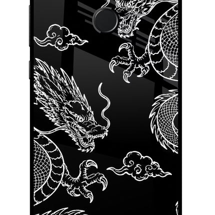 Twin Dragons Honor 9N Glass Case Back Cover by Casekaro