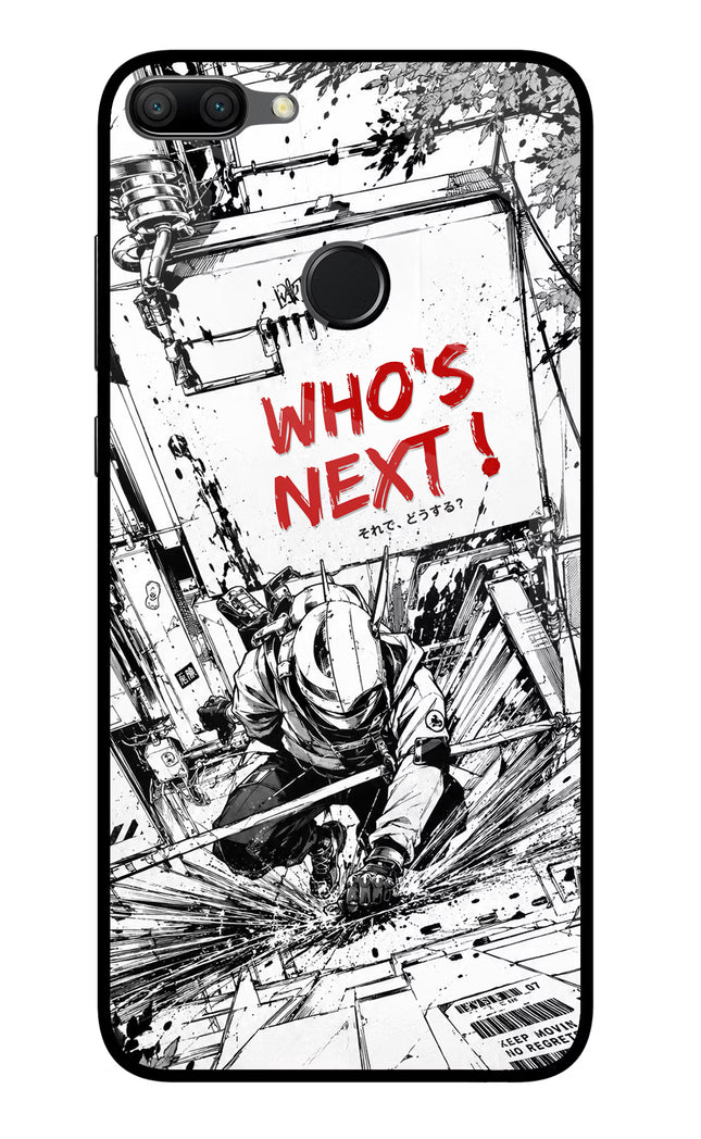 Who's Next Honor 9N Glass Case Back Cover by Casekaro