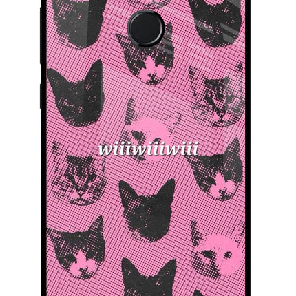 Pink Cats Honor 9N Glass Case Back Cover by Casekaro