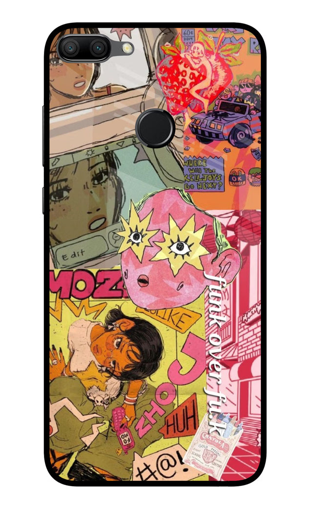 Funkover Honor 9N Glass Case Back Cover by Casekaro