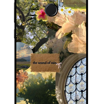 Rain Honor 9N Glass Case Back Cover by Casekaro