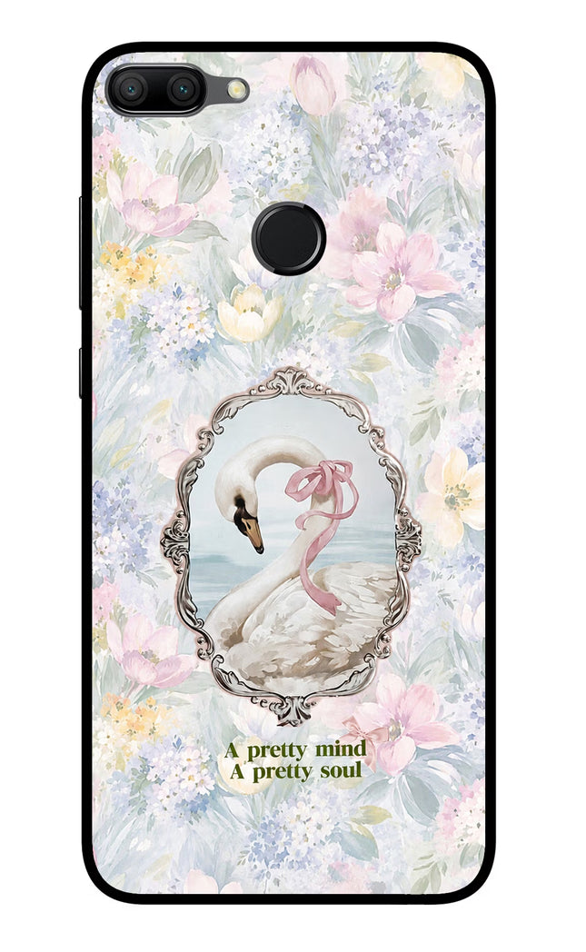 Pretty Mind Pretty Soul Honor 9N Glass Case Back Cover by Casekaro