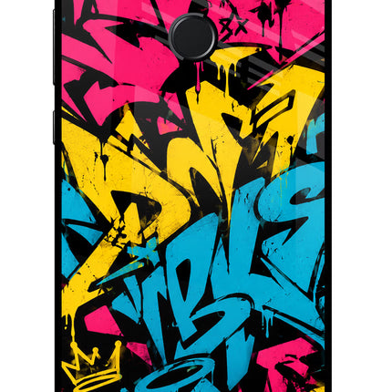 Graffiti Vibe Honor 9N Glass Case Back Cover by Casekaro