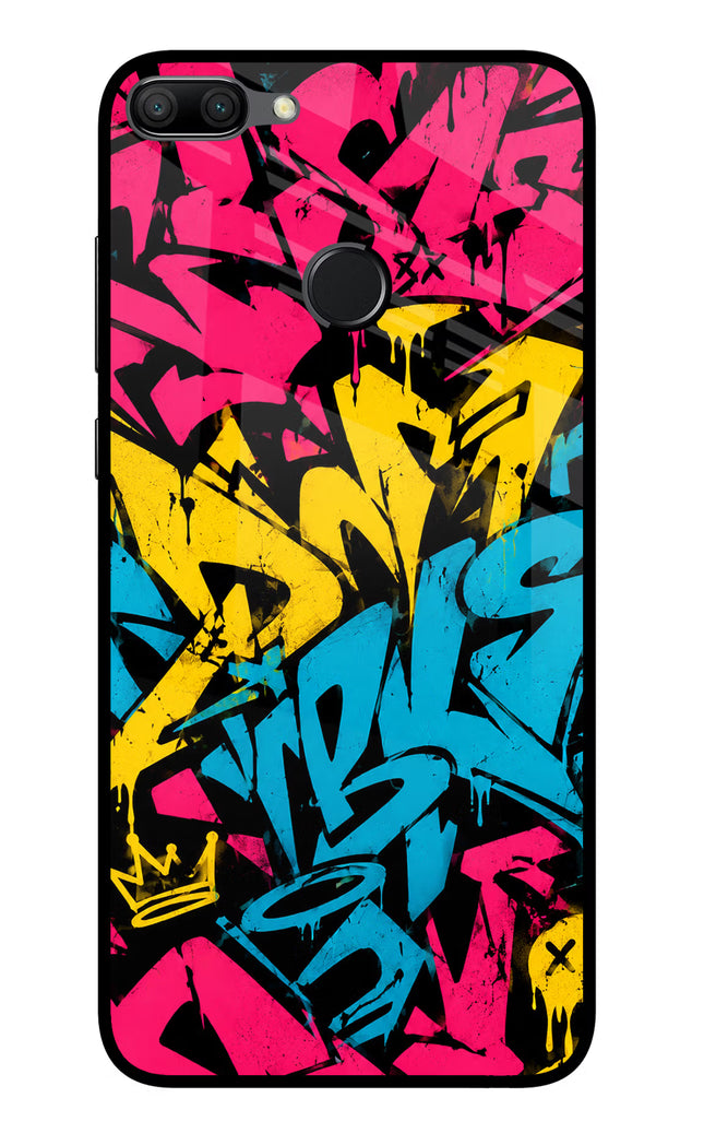 Graffiti Vibe Honor 9N Glass Case Back Cover by Casekaro