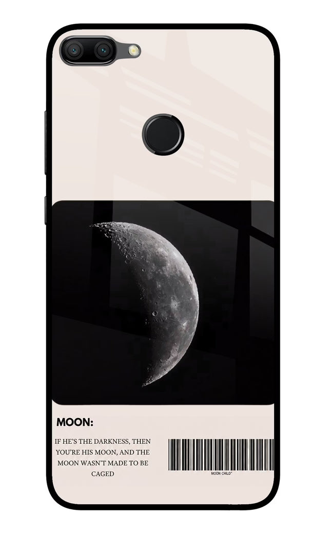 Moon Phase Honor 9N Glass Case Back Cover by Casekaro