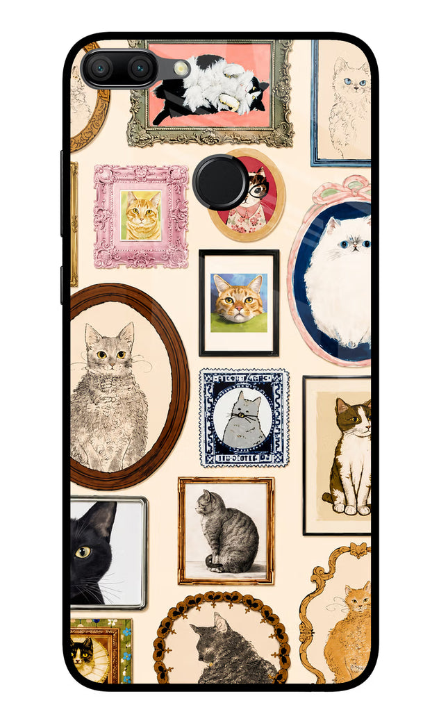 Mirror Cats Honor 9N Glass Case Back Cover by Casekaro