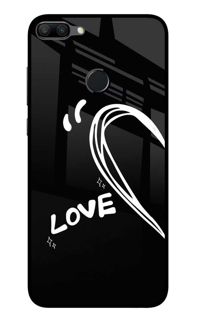 Love Line Honor 9N Glass Case Back Cover by Casekaro
