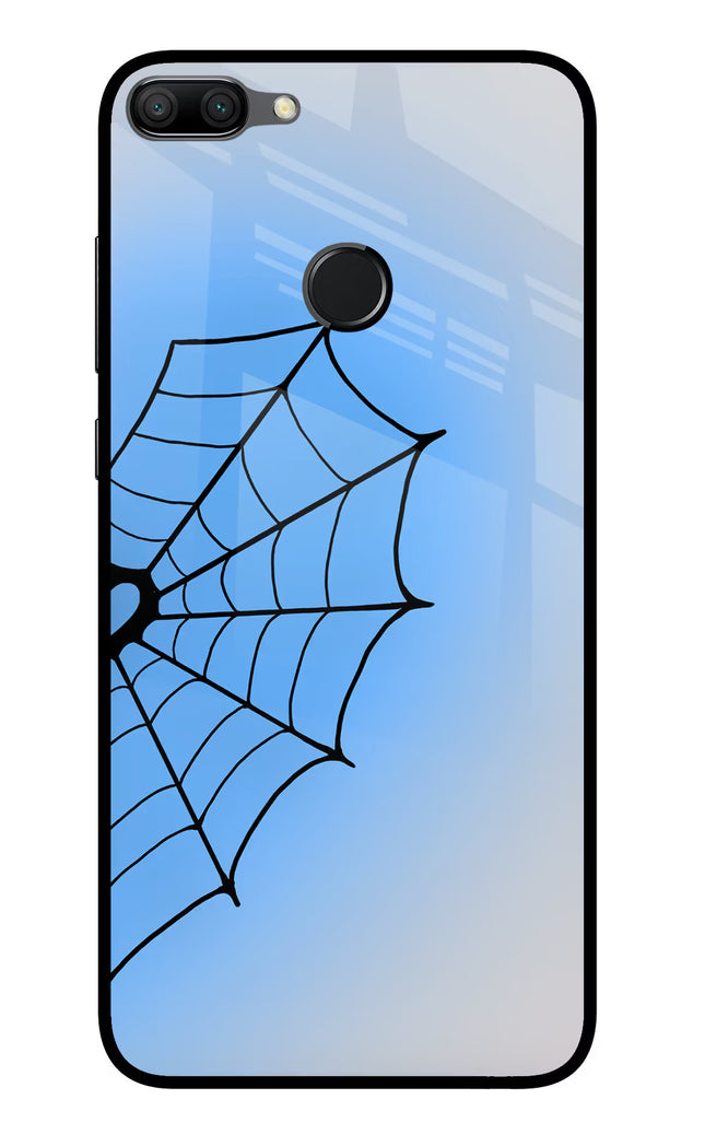 Blue Web Honor 9N Glass Case Back Cover by Casekaro