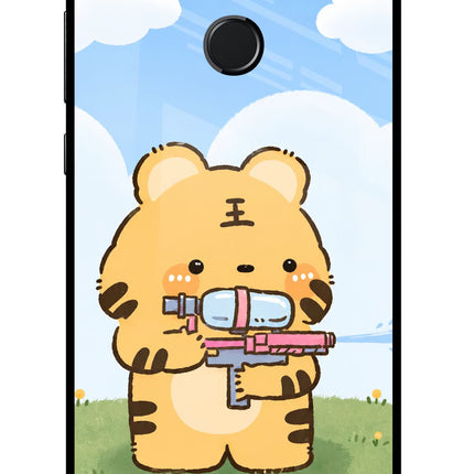 Tiger Treat Honor 9N Glass Case Back Cover by Casekaro