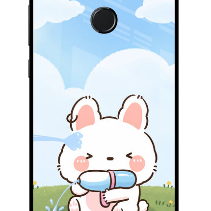 Bunny Treat Honor 9N Glass Case Back Cover by Casekaro