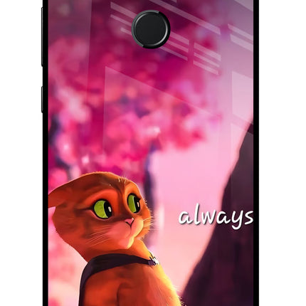 Always Cat Honor 9N Glass Case Back Cover by Casekaro