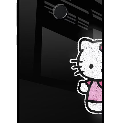 Kitty Charm Honor 9N Glass Case Back Cover by Casekaro