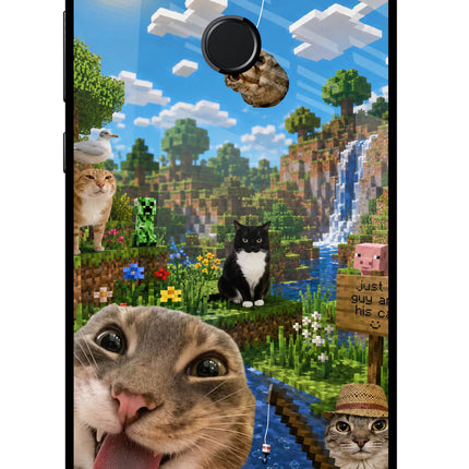 Minecraft Cat Chaos Honor 9N Glass Case Back Cover by Casekaro