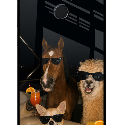 Party Squad Honor 9N Glass Case Back Cover by Casekaro
