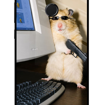 Hacker Hamster Honor 9N Glass Case Back Cover by Casekaro