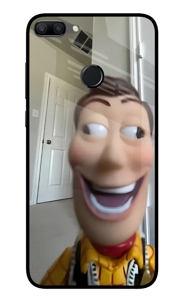 Side Eye Woody Honor 9N Glass Case Back Cover by Casekaro