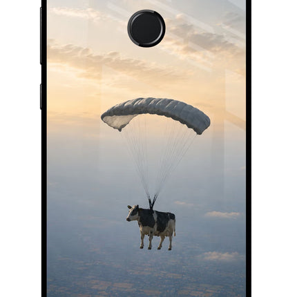 Skydiving Cow Honor 9N Glass Case