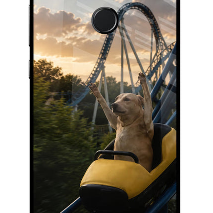 Rollercoaster Dog Honor 9N Glass Case Back Cover by Casekaro