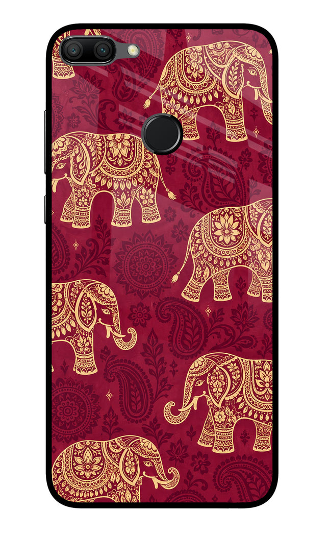 Maroon Elephant Honor 9N Glass Case