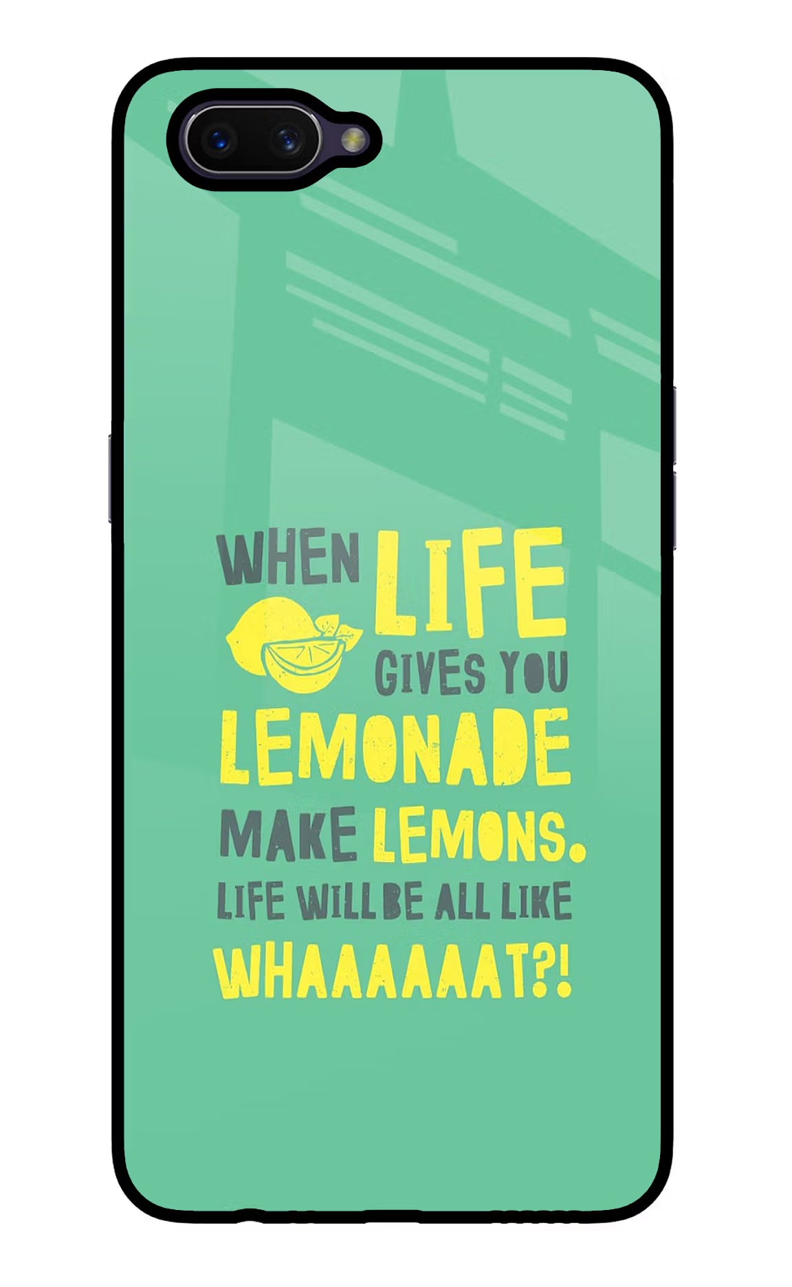 Quote Oppo A3S Glass Case Back Cover by Casekaro